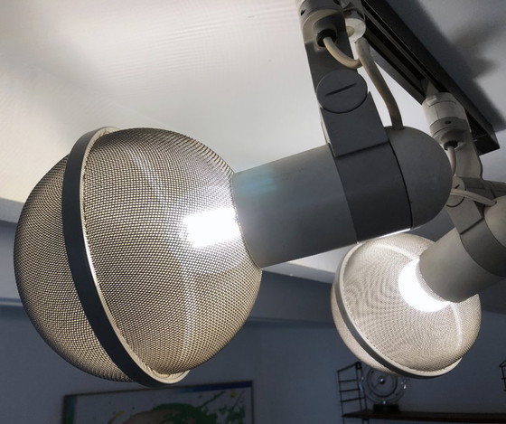 Image 1 of Vintage Ceiling Rail Fixture - Micro Pin Spots - Roger Tallon - Erco - 1975