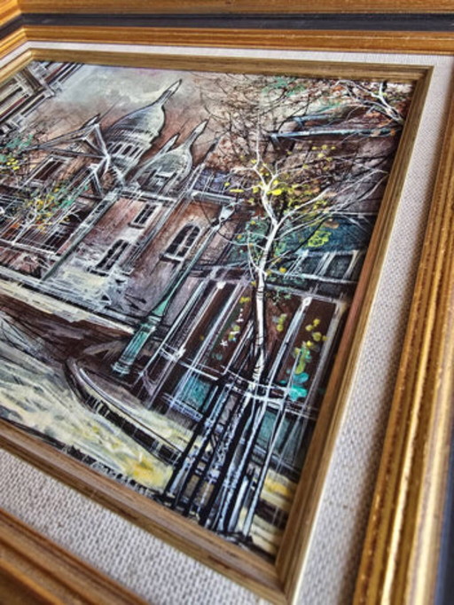 Dipinto di Parigi, Place du Tertre di Claude Lorrain – schilderijen tekeningen, Wood, Canvas (photo 2 of 5)