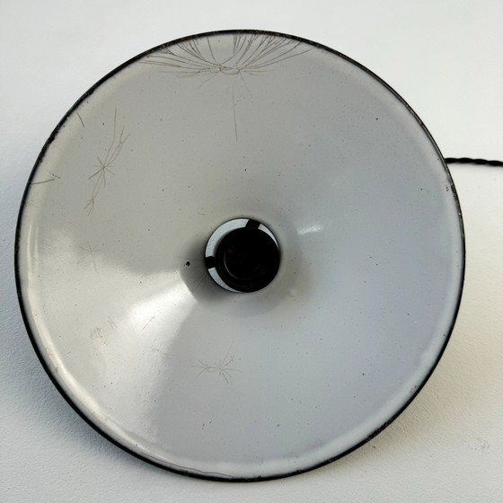 Image 1 of OLD INDUSTRIAL CONICAL ENAMELED SUSPENSION