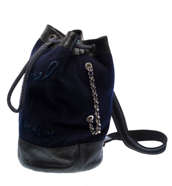 Image 1 of Borsa CHANEL in Lain Bleu Marine - 103259