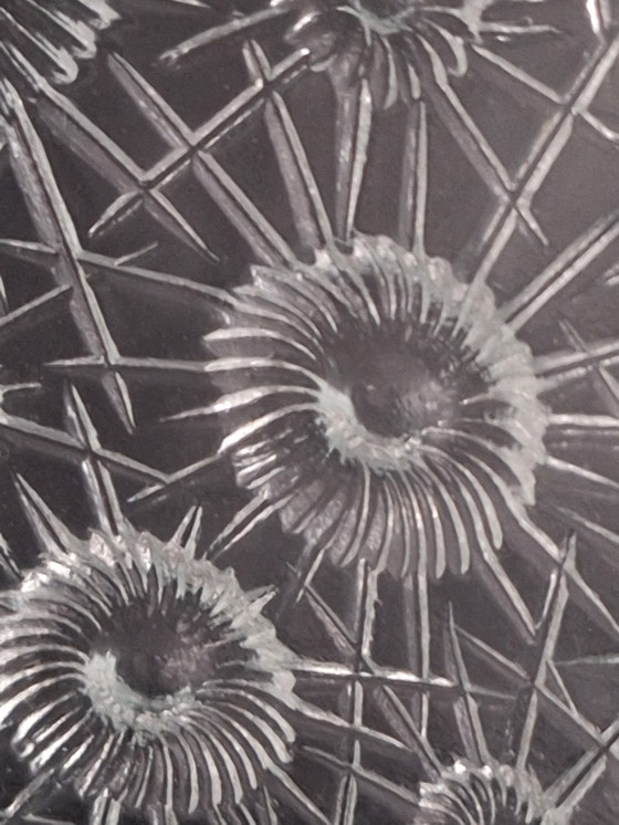 Image 1 of Jiŕi Ŕepásek Slo Union hoge kristallen Space Age design vaas. Type Atomic Starburst 1970.