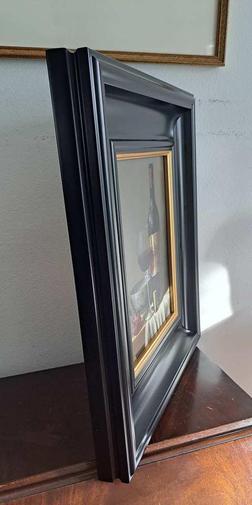 Still Life with Wine and Plum by Rob Ritchie