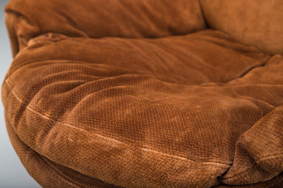 Image 1 of  Voorstellen P60 Leren Loungestoel van Vittorio Introini voor Saporiti, Italië, 1960