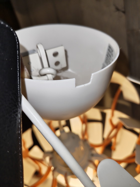 Image 1 of Ikea PS 2014 David Wahl Death Star lamp wit/oranje