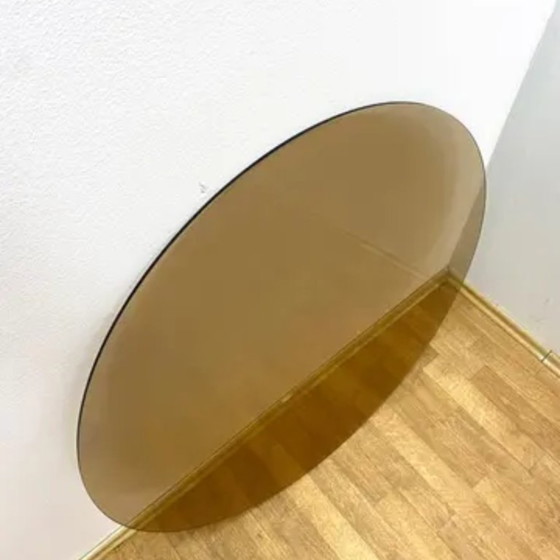 Image 1 of Glass Coffee Table, Chrome Base, 1970s