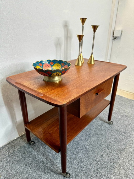 Mid Century Teak Beistelltisch Danish Design 50er 60er Vintage