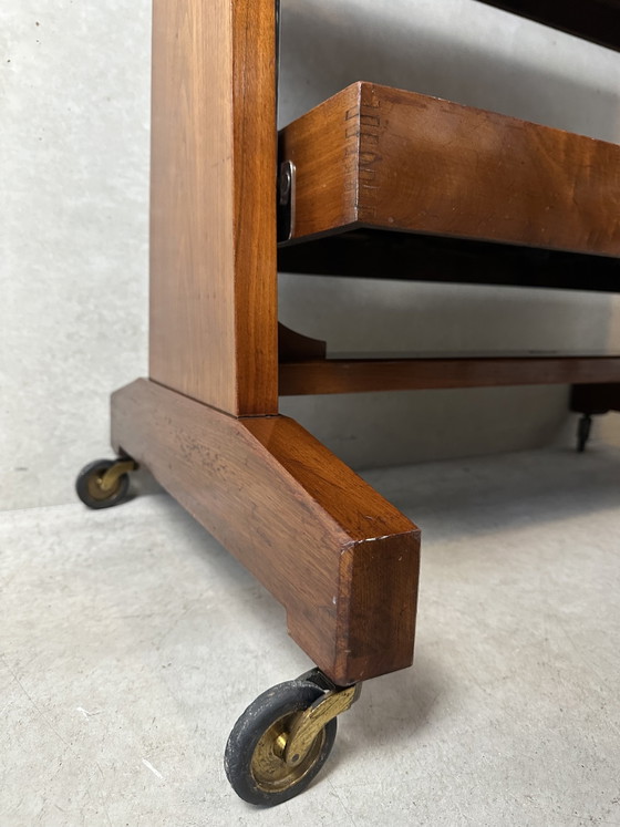 Image 1 of Étagère/table Besway Art Déco (convertible) - loupe de bois