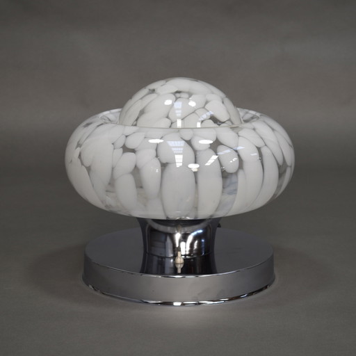 Petite lampe de table en verre de Murano