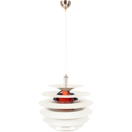 Lampe suspendue vintage Kontrast en aluminium brossé par Poul Henningsen pour Louis Poulsen, Danemark 1960