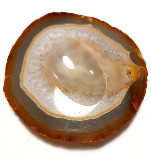 Polished agate ashtray