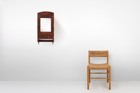 Image 1 of Mueble de afeitar Art Déco de roble con espejo biselado, Francia, ca. 1900