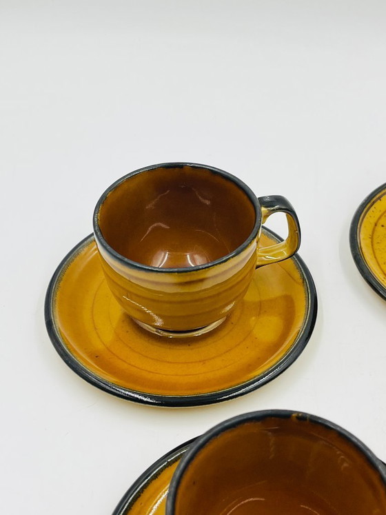 Image 1 of Lot de quatre tasses et sous tasses Boch  Palma vintage