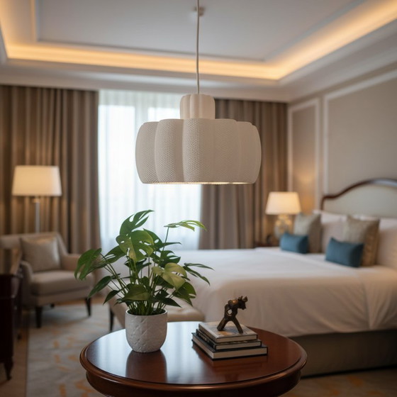 Image 1 of Lotus Glow Designer Pendant Lamp – Sculptural & Atmospheric