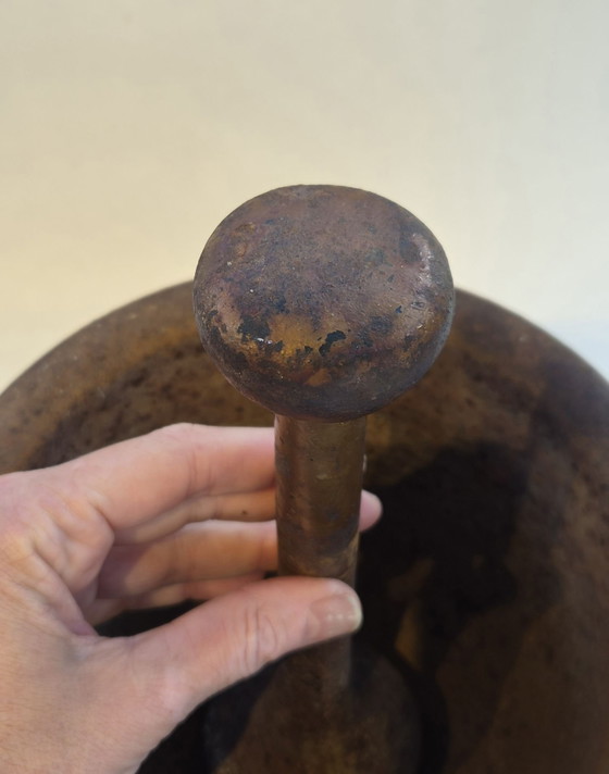 Grande mortaio da farmacia antico (28,6 kg) – Oggetti decorativi, Ghisa (photo 9 of 14)
