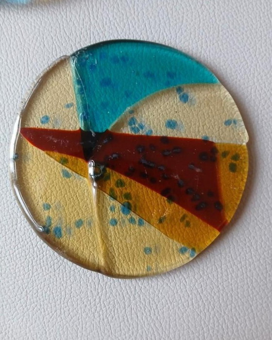 Image 1 of Posavasos de cristal, estilo Murano.