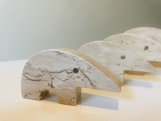 Image 1 of Family of 4 travertine anteaters - Fratelli Mannelli