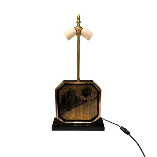 Lampada da tavolo Hollywood Regency di Georges Mathias per Maho, anni '70