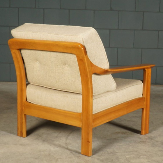 Vintage Danish Armchair – Walnut – 1960s – Textile (photo 3 of 12)
