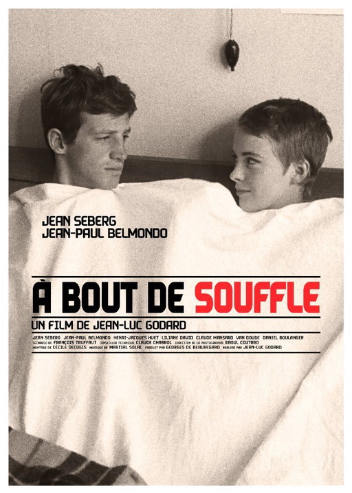 Fino all'ultimo respiro - film di Jean-Luc Godard 1960 Poster 50×70 cm