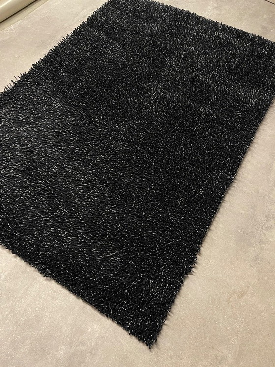 Image 1 of Brink en Campman Pinstripe Dots black rug 200x300