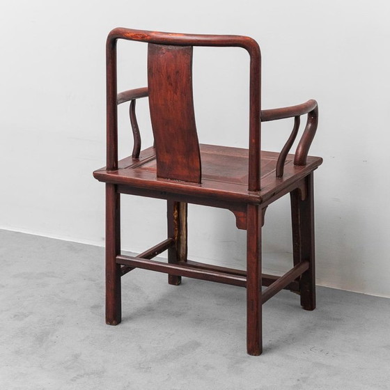 Image 1 of SEDIA CON BRACCIOLI EN LEGNO CINA STILE DINASTIA MING XIX SECOLO