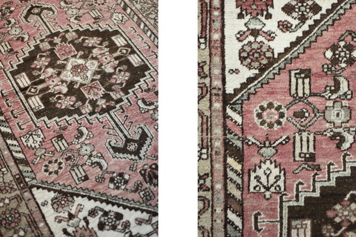 Vintage Hand-Woven Middle Eastern Oriental Hamadan Rug, 1960s