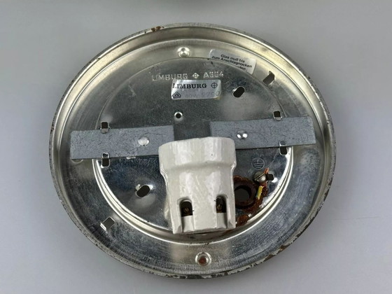 Image 1 of Lampada da soffitto anni &#39;60-&#39;70 Glashütte Limburg Germania Plafoniere in vetro e metallo