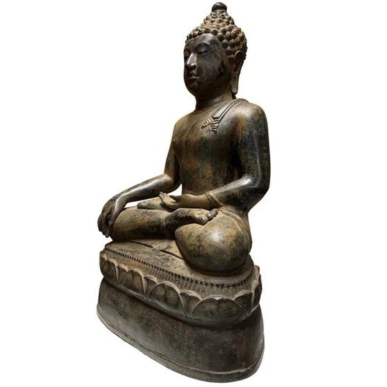 Estatua de Buda de Bronce Grande XXL - Estilo Thai Sukhothai - Bronce Pesado - 70 cm de Alto – Esculturas (photo 9 of 10)