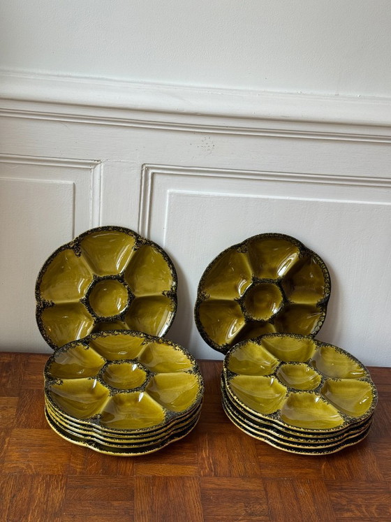 Set of 12 Gien Oyster Plates – Crockery, Ceramic (photo 15 of 20)