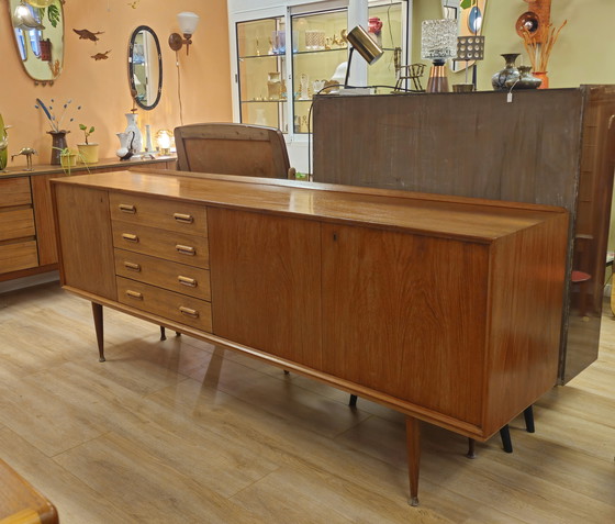 Image 1 of Vintage Sideboard Lowboard TV Cabinet Cupboard Drawers 220 cm