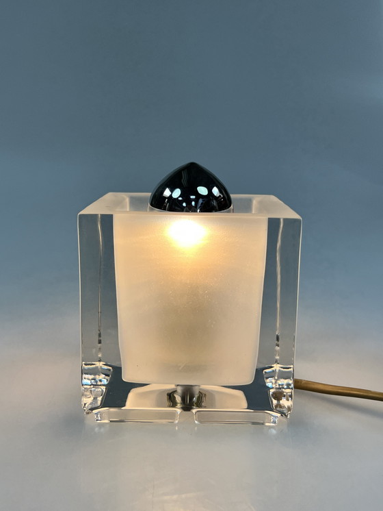 Image 1 of Lampada vintage a cubo in vetro, design Nachtmann Leuchten, Germania anni '70