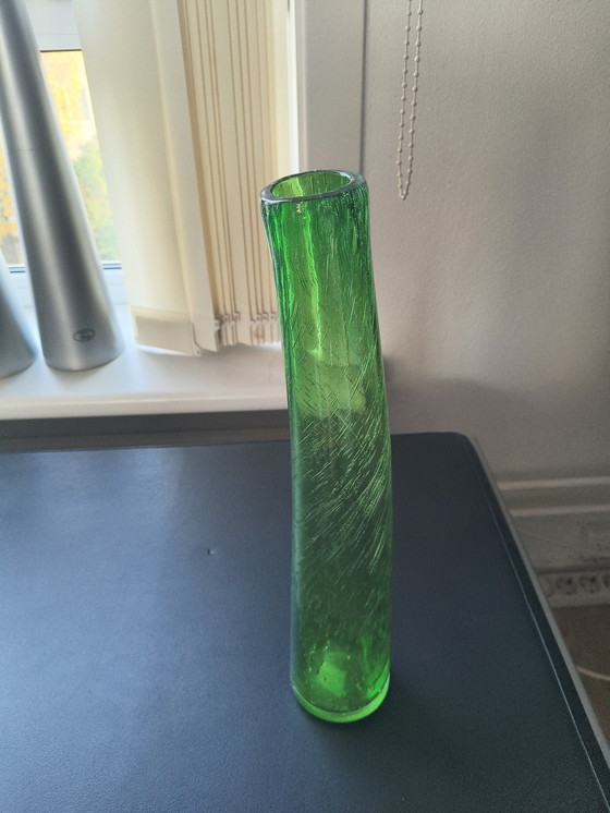 Image 1 of Vase en verre vert de Murano, design vintage 2880