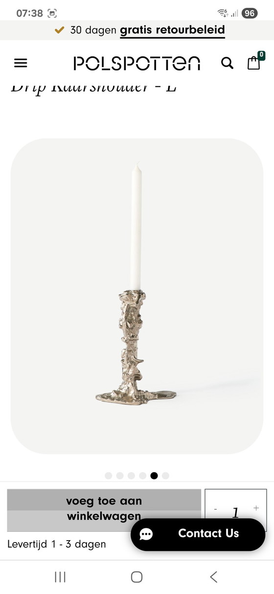 Image 1 of Pols Potten Drip Candlestick L