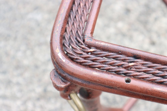 Image 1 of Tavolino da caffè francese d'epoca in ferro e vetro - Tavolino da cocktail - Tavolino da salotto - Anni '80