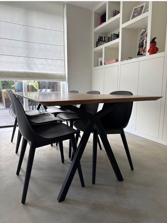6x Muuto Fiber chaise en bois noir, Chaises de salle à manger (photo 6 sur 6)