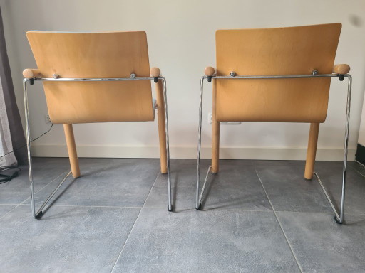 2 chaises Thonet – stoelen fauteuils, Metal, Textile (photo 2 of 7)