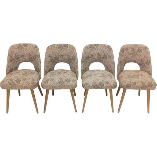 Set of 4 vintage beechwood chairs by Oswald Haerdtl, Czechoslovakia 1950