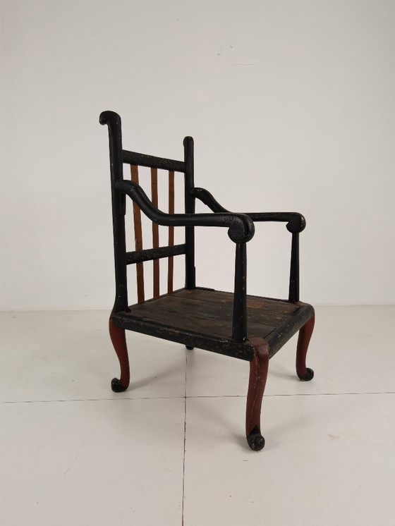 Image 1 of Poltrona inglese in stile cinese – circa 1900