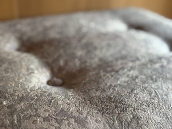 Vintage Farstrup Deens Design Voetenbankje/poef – Wood, Textile (photo 4 of 8)