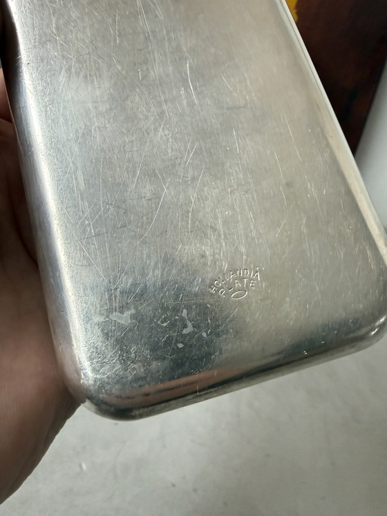 Image 1 of Service à lait et à sucre vintage en métal argenté – Hollandia Plate – Design Art Déco