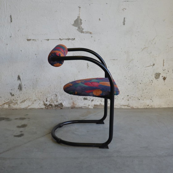 Image 1 of 3x sillas de tubo con estampado floral