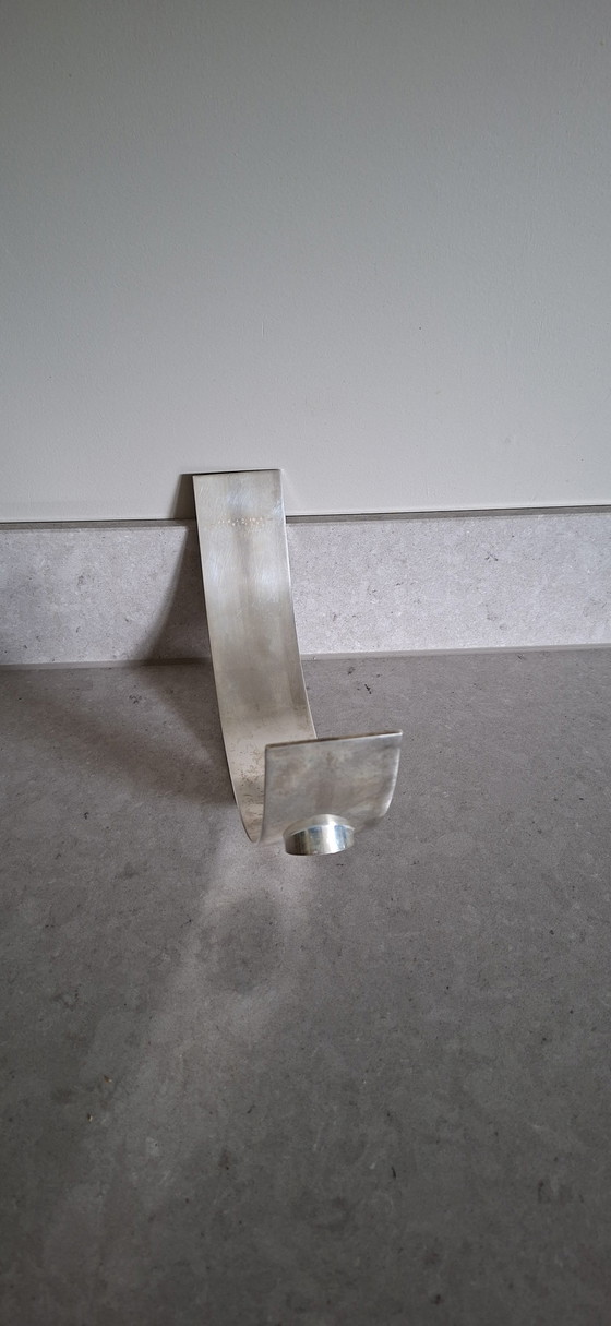 Vintage Franse Verzilverde Wijnflessenhouder - Monarch - Poinçon 90 (ca. 1950-1970) – Wijnrek, Silver (photo 10 of 12)