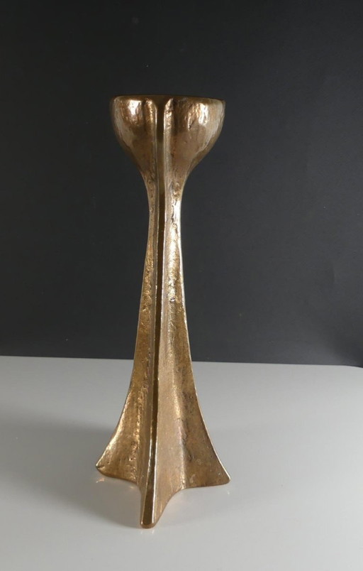 Lustre brutaliste en bronze de Harjes, années 1960