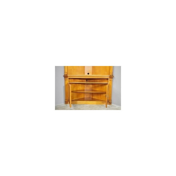 Image 1 of Vintage beechwood corner cabinet, Italy 1980