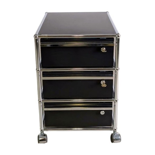 6 ruedas para armario de oficina móvil USM Haller, color azul oscuro, con cerradura