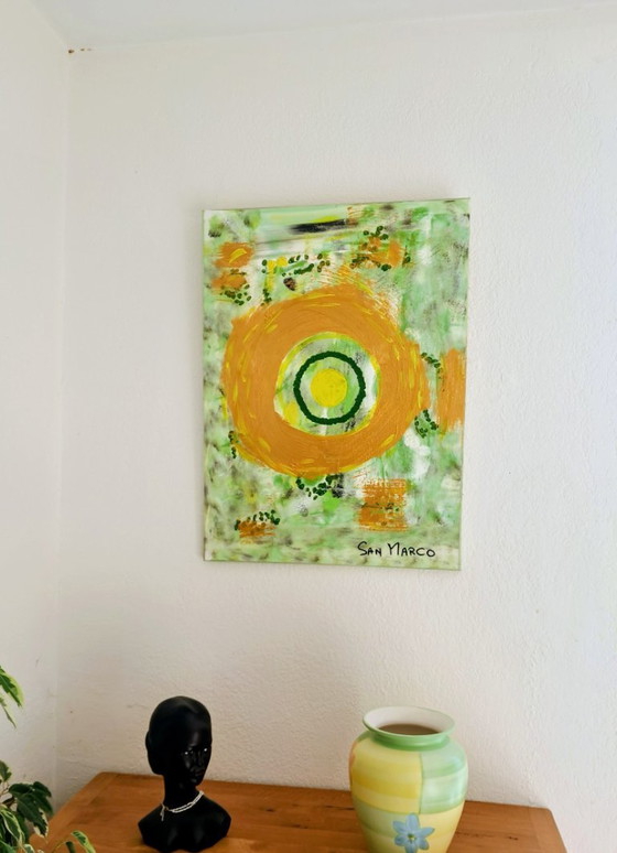 Enzo San Marco - Centrifugaal - Schilderij van de kunstenaar – Schilderijen & Tekeningen, Canvas (photo 4 of 15)