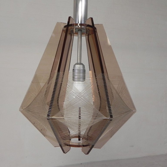 Vintage plexiglas en nylondraad hanglamp Paul Secon voor Sompex, jaren 60 – Hanglampen, Plastic (photo 3 of 25)