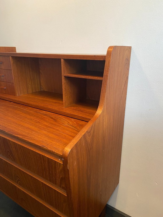 Image 1 of Vintage Danish secretaire with 3 drawers