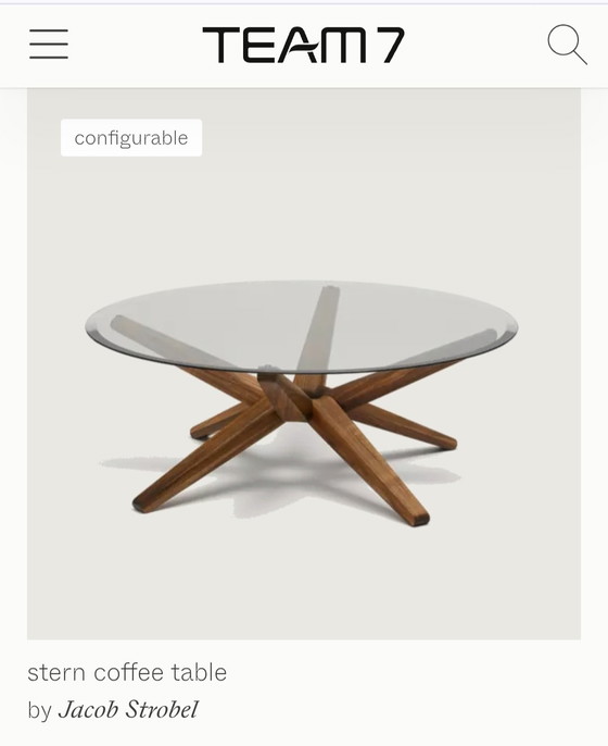 Image 1 of Couchtisch Eiche und Glas, skandinavischer Stil