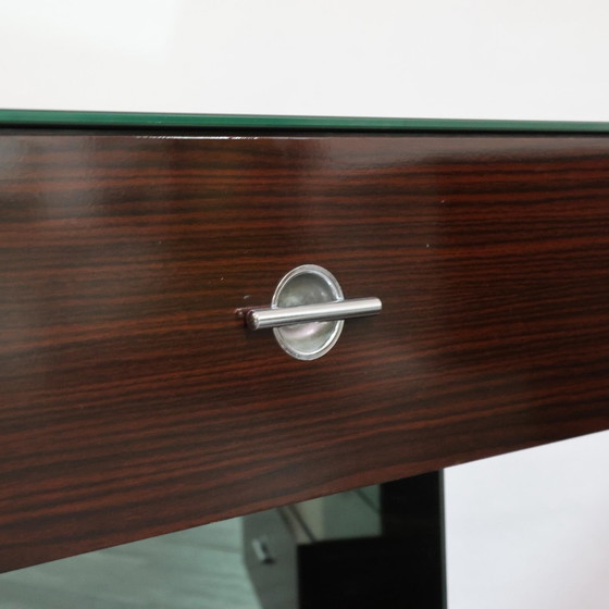 Image 1 of Coppia Di Comodini Ebano Macassar Cubic Design Modernariato Anni ‘80